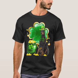 Dobermann Dog Patricks Day Patraicks Day T-Shirt