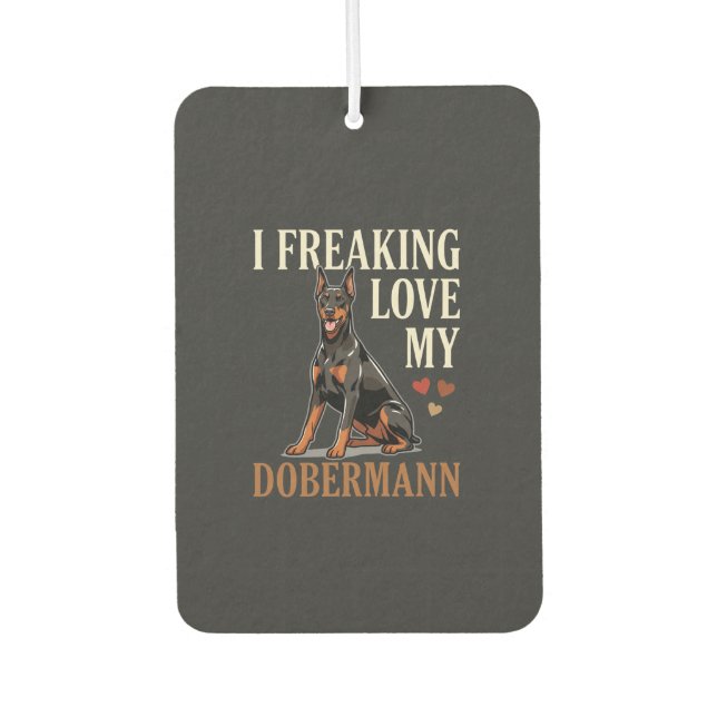 Dobermann Love Dog Lover Air Freshener (Front)