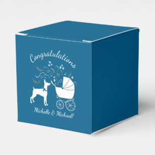 Dobermann Pinscher Baby Shower Puppy Dog Dobie Favor Box
