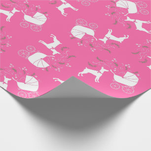 Dobermann Pinscher Dog Baby Shower Puppy Dobie Wrapping Paper