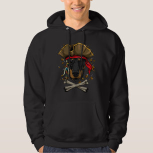 Dobermann Pirate Dog Halloween Jolly Roger Hoodie