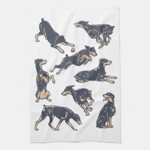Dobes Doing Dobe Stuff Kitchen Towel