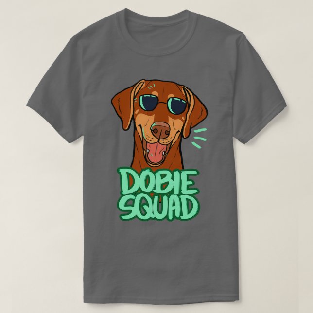 DOBIE SQUAD red  T-Shirt (Design Front)