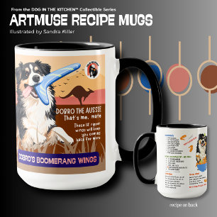 DOBRO'S BOOMERANG WINGS AUSSIE Art Muse Recipe  Mug