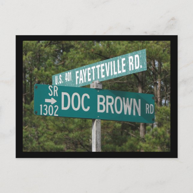 Doc Brown Rd Postcard (Front)