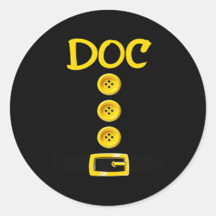 Doc Dwarf Halloween Costume Colour Matching Doc Dw Classic Round Sticker