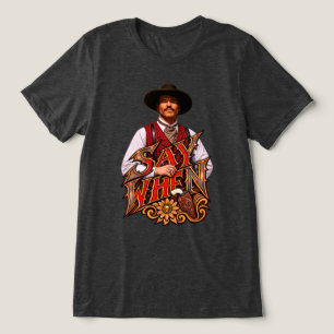 Doc Holliday Old West Gunslinger Western Art Tri-Blend Shirt