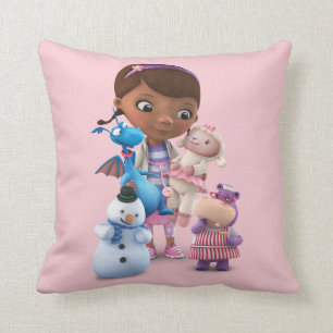 Doc McStuffins and Her Animal Friends Throw Pillow