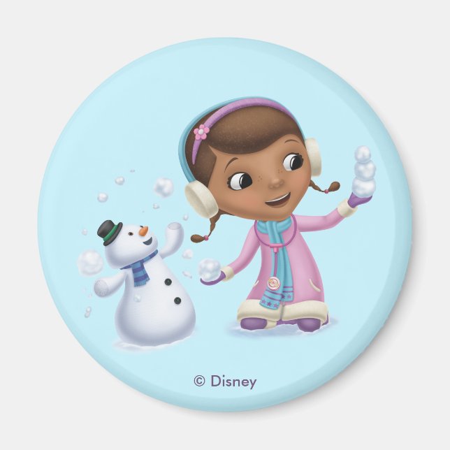Doc McStuffins | Doc And Chilly Playing In  Snow Magnet (Front)