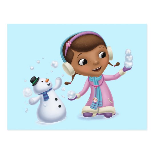 Doc McStuffins | Doc And Chilly Playing In Snow Postcard