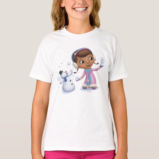 Doc McStuffins | Doc And Chilly Playing In Snow T-Shirt (Front)