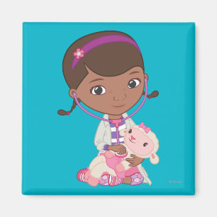 Doc McStuffins Holding Lambie Magnet