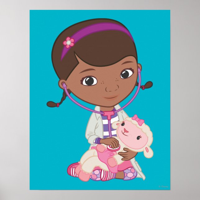 Doc McStuffins Holding Lambie Poster (Front)