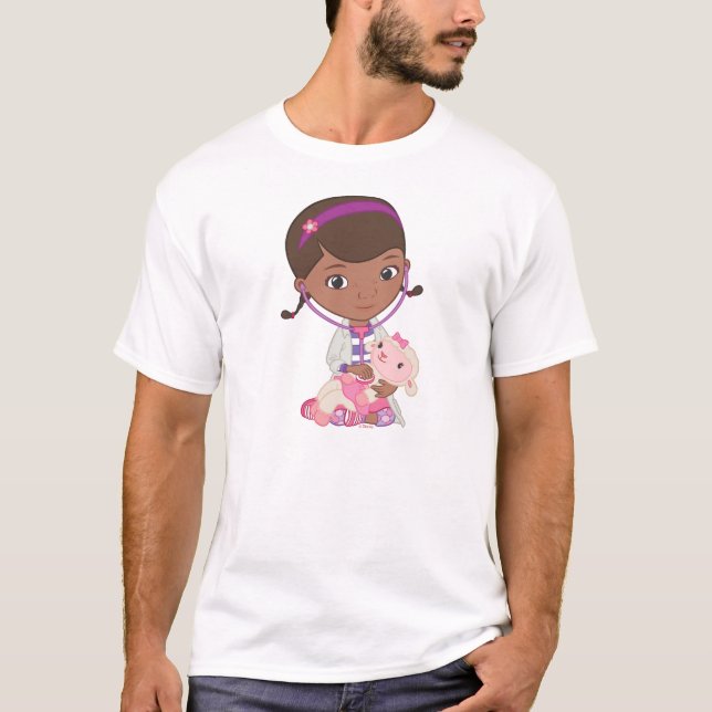 Doc McStuffins Holding Lambie T-Shirt (Front)