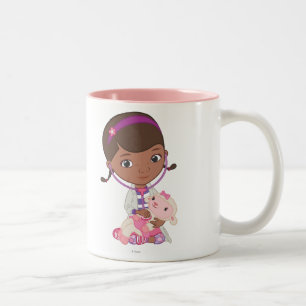 Doc McStuffins Holding Lambie Two-Tone Coffee Mug