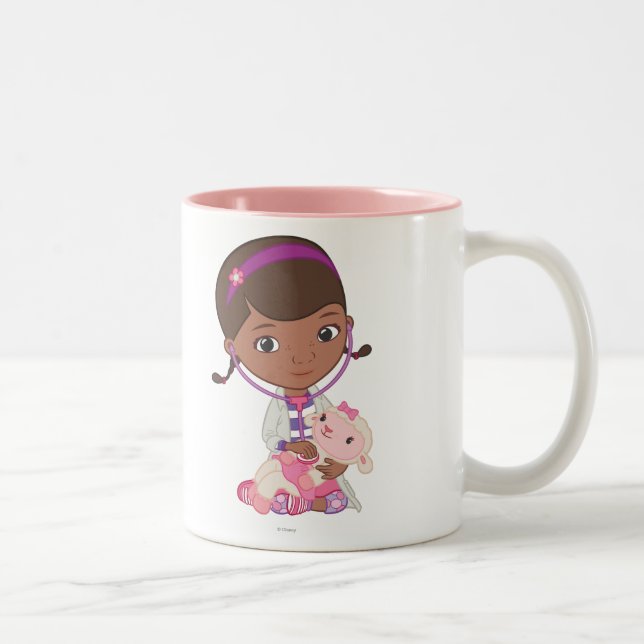 Doc McStuffins Holding Lambie Two-Tone Coffee Mug (Right)