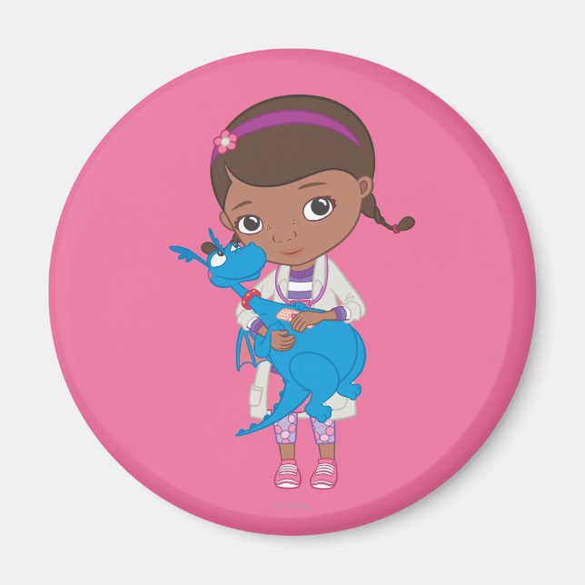 Doc McStuffins Holding  Stuffy Magnet (Front)
