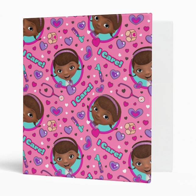 Doc McStuffins | I Care Pink Pattern Binder (Front/Inside)