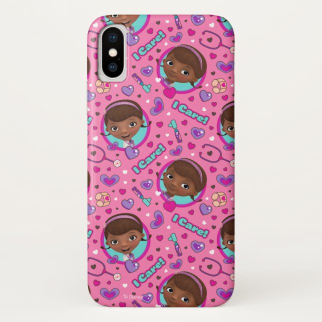Doc McStuffins | I Care Pink Pattern Case-Mate iPhone Case (Back)