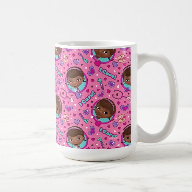Doc McStuffins | I Care Pink Pattern Coffee Mug (Right)