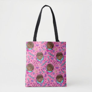 Doc McStuffins   I Care Pink Pattern Tote Bag