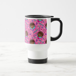 Doc McStuffins   I Care Pink Pattern Travel Mug