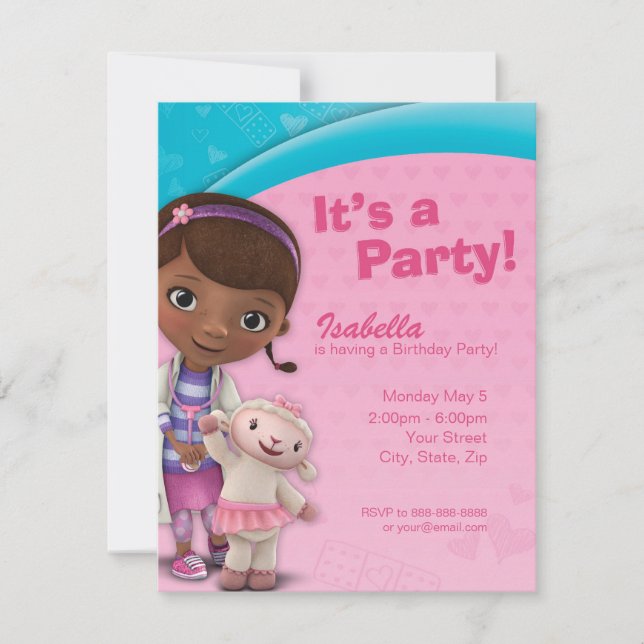Doc McStuffins Invitation d'anniversaire (Devant)