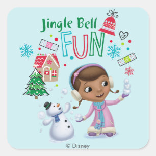 Doc McStuffins Jingle Bell Fun Square Sticker