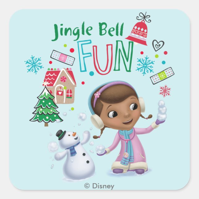 Doc McStuffins | Jingle Bell Fun Square Sticker (Front)