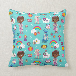 Doc McStuffins   The Care Team Pattern Throw Pillow