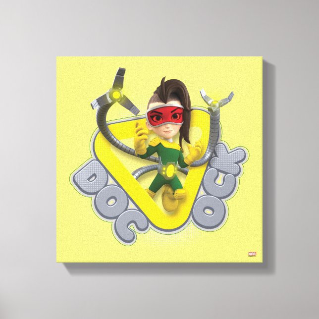 Doc Ock Character Badge Canvas Print (Front)