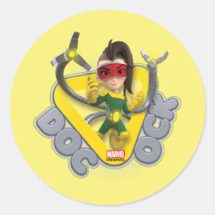 Doc Ock Character Badge Classic Round Sticker