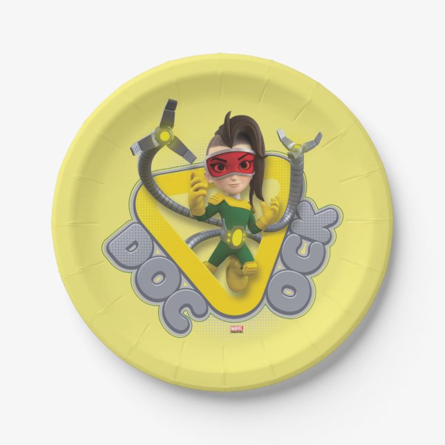 Doc Ock Character Badge Paper Plate (Front)
