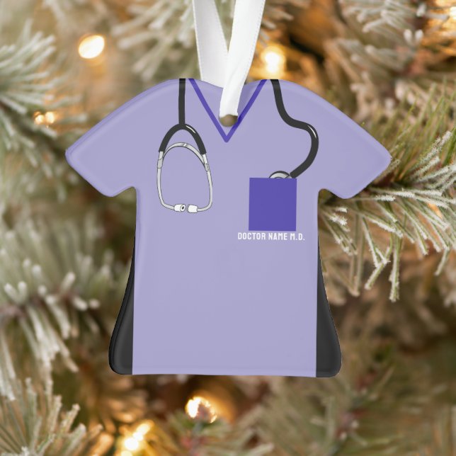 Doc Ornament - Personalized Medical Scrubs Decor (Tree)