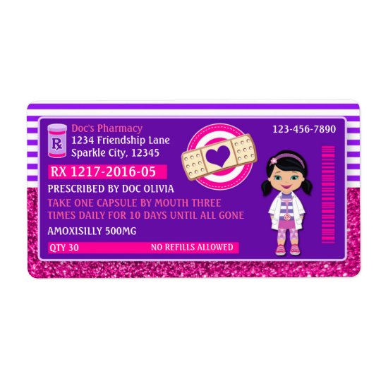 Doc Prescription Bottle Labels Pharmacy Label 7