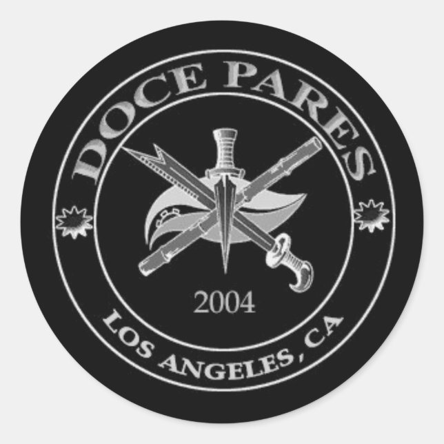 doce pares logo black classic round sticker (Front)