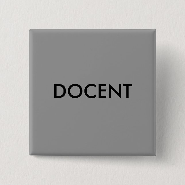 DOCENT 2 INCH SQUARE BUTTON (Front)