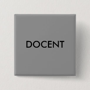DOCENT 2 INCH SQUARE BUTTON