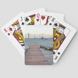 Dock and lobster pots playing cards
