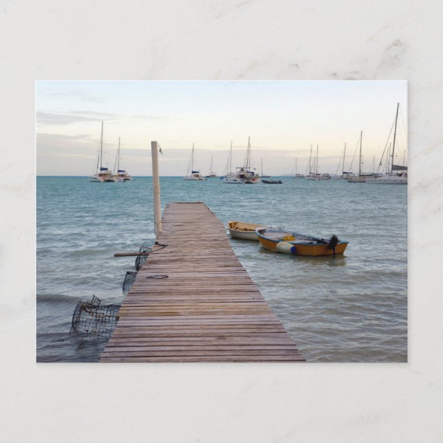 Dock and lobster pots postcard (Front)