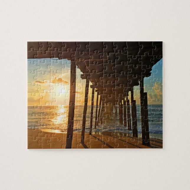 Dock At Sunrise Jigsaw Puzzle (Horizontal)