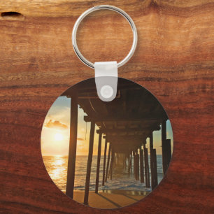 Dock At Sunrise Keychain