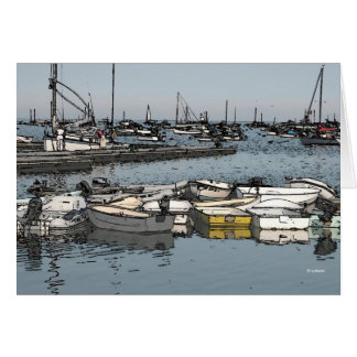 Dock boats--blank cards