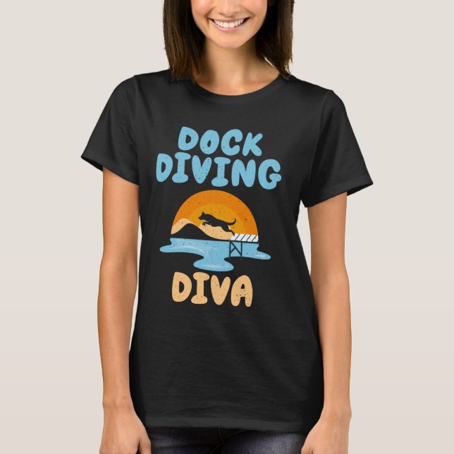 Dock Diving Diva Dock Diving T-Shirt (Front)