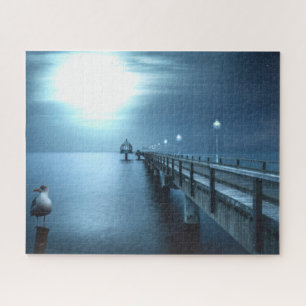 Dock on the Bay Evening Jigsaw Puzzle