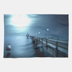 Dock on the Bay Evening Kitchen Towel