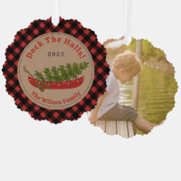 Dock The Halls Canoe Christmas Tree Photo Plaid
