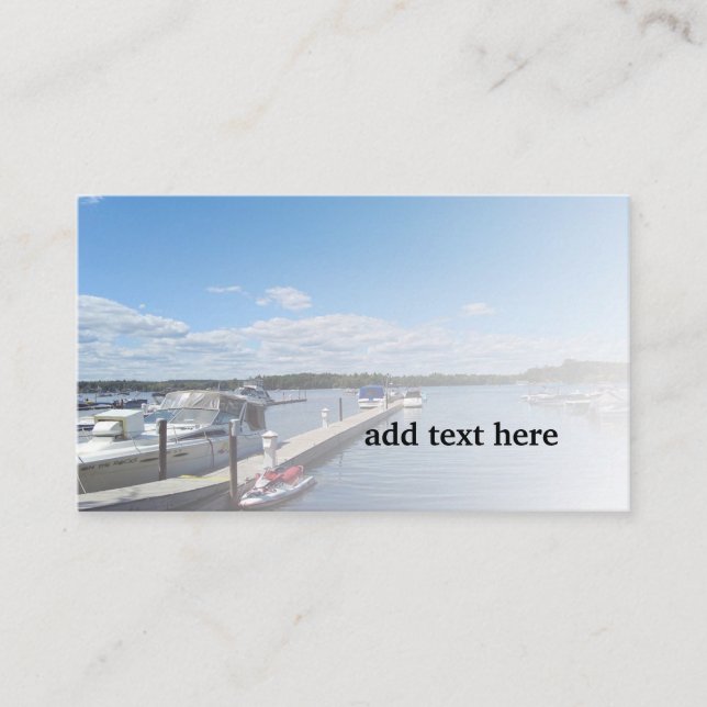 Docked boats business card (Front)