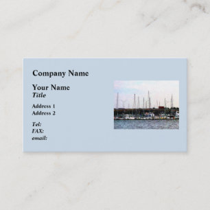 Docked Boats Norfolk VA Business Card
