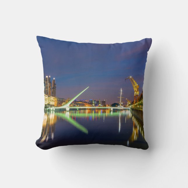 Docklands Bsas Throw Pillow (Front)